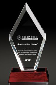 Clear Arrowhead Award (14"x6"x2 1/2")